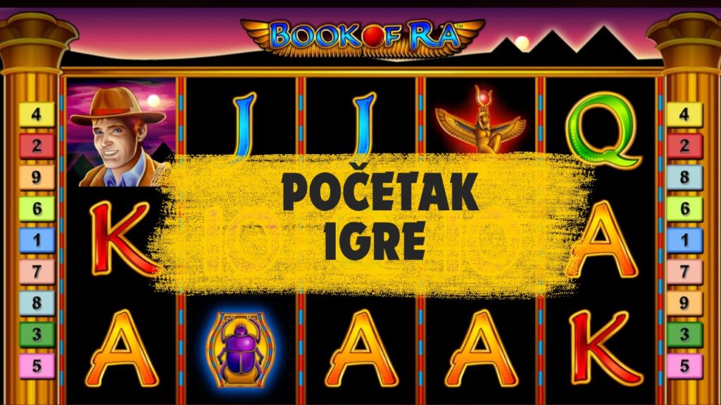 Početak igre Book of Ra